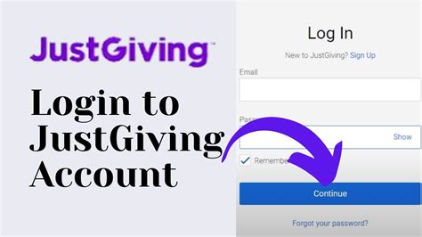 justgiving.com login